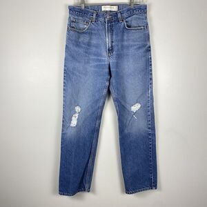 Levi's 505 Men's Jeans 33x32 Medium Wash Blue Regular Fit Straight Leg Casual